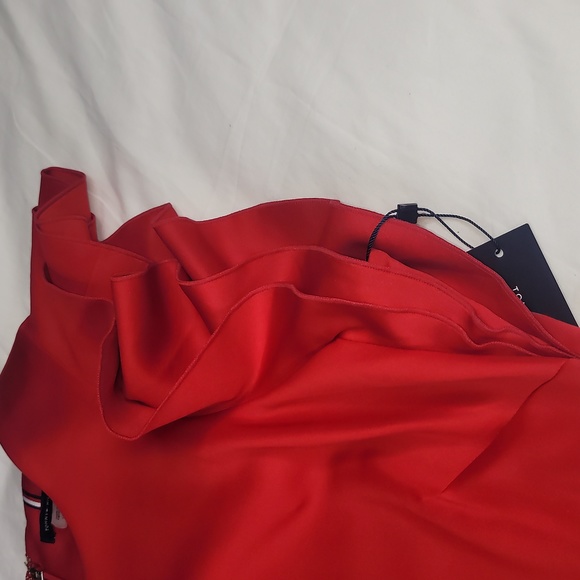 Plus Size Luxury Tommy Hilfiger Career Cocktail Party Red Dress Size 18 W - Picture 6 of 15